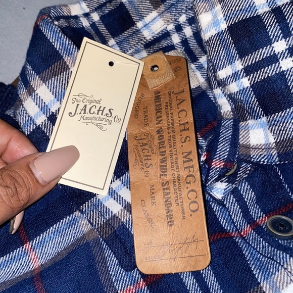 The Original J.A.C.H.S Co Manufacturing Flannel Long Sleeve Shirt Medium Size - Picture 4 of 5